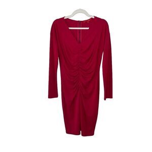 Y2K Narciso Rodriguez for Design Nation Red Spandex Cocktail Dress Medium #AR
